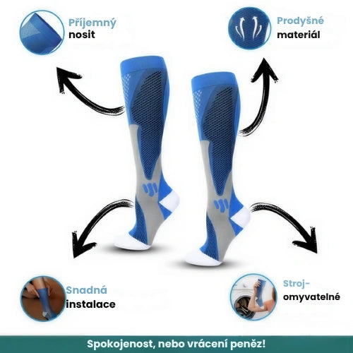Zenstride® Prodyšné kompresní ponožky pro nohy a chodidla bez bolesti