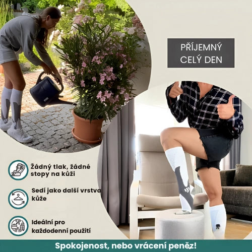 Zenstride® Prodyšné kompresní ponožky pro nohy a chodidla bez bolesti